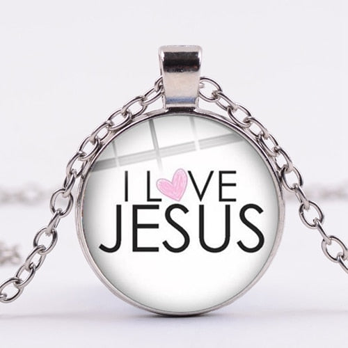 I Love Jesus Necklace Pendant