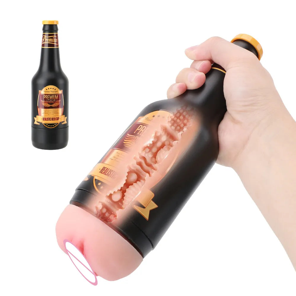 Male Masturbator Portable Beer Bottle