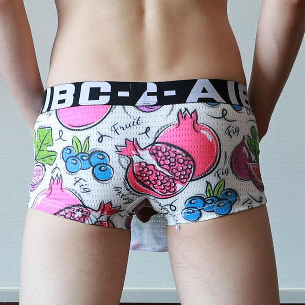 Fruity Open Crotch Cover Front Shorts