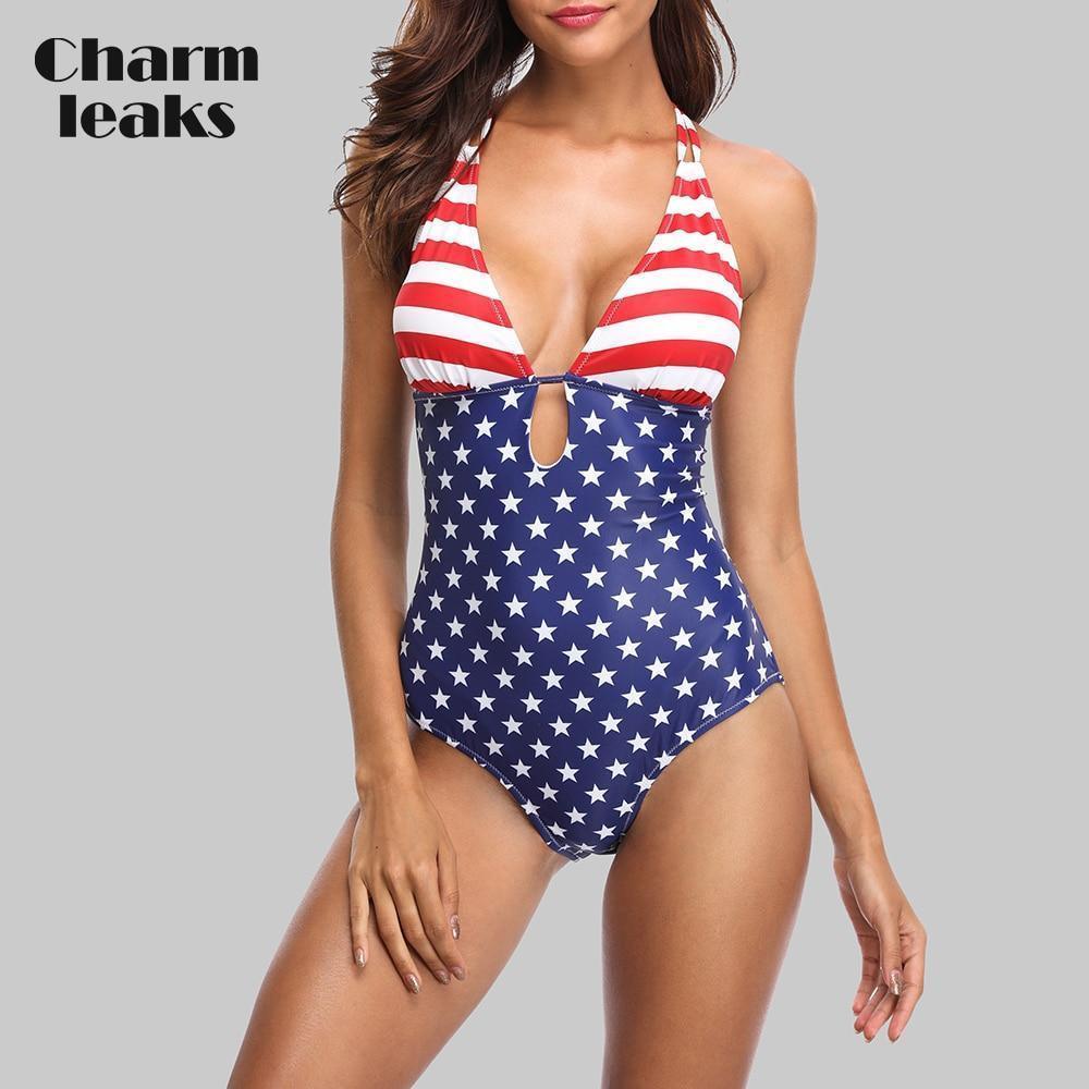 American Flag Striped Swimsuit