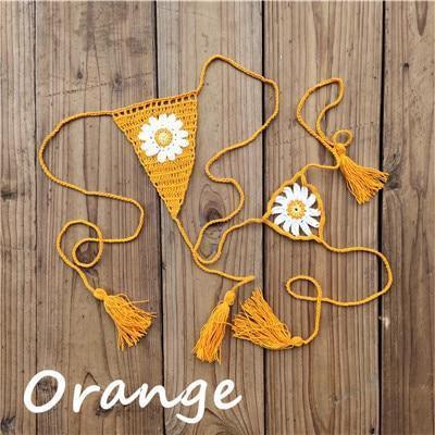 Hand Crochet Lace Daisy String Thong