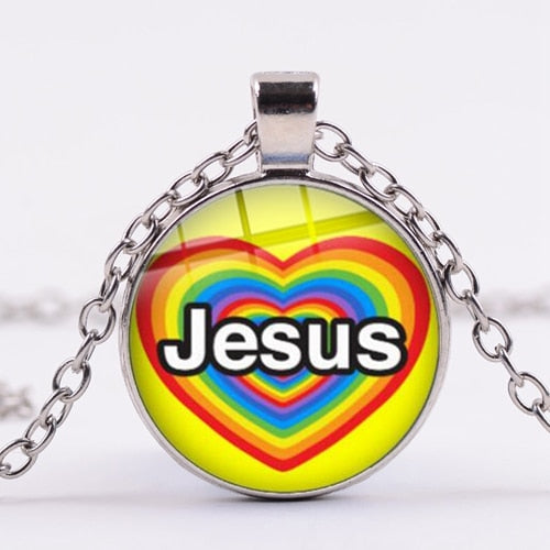 I Love Jesus Necklace Pendant
