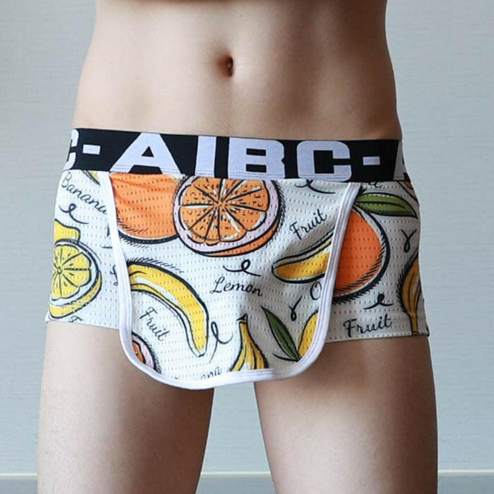 Fruity Open Crotch Cover Front Shorts