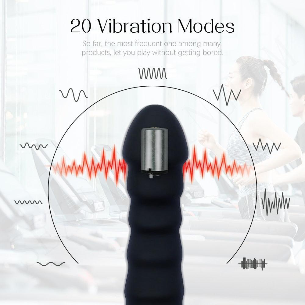 20 Modes Vibrator Soft Silicone Dildo