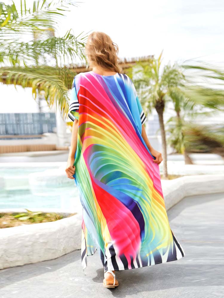Bali Style Rainbow Beach Dress
