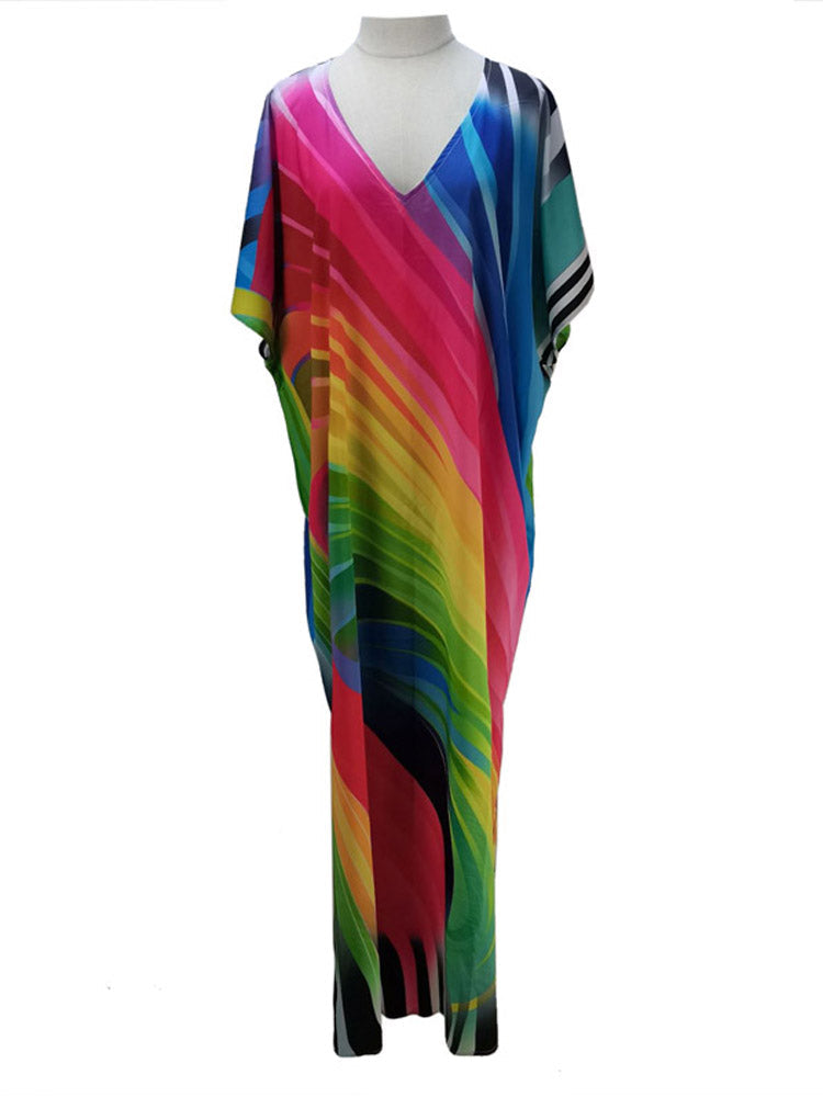 Bali Style Rainbow Beach Dress