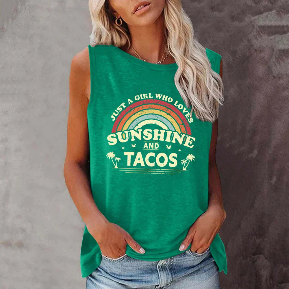 Just A Girl Who Loves Sunshine and Tacos Top