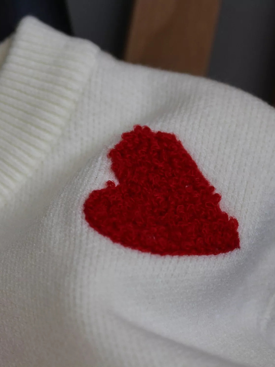 Kawaii Heart Embroidery Sweater
